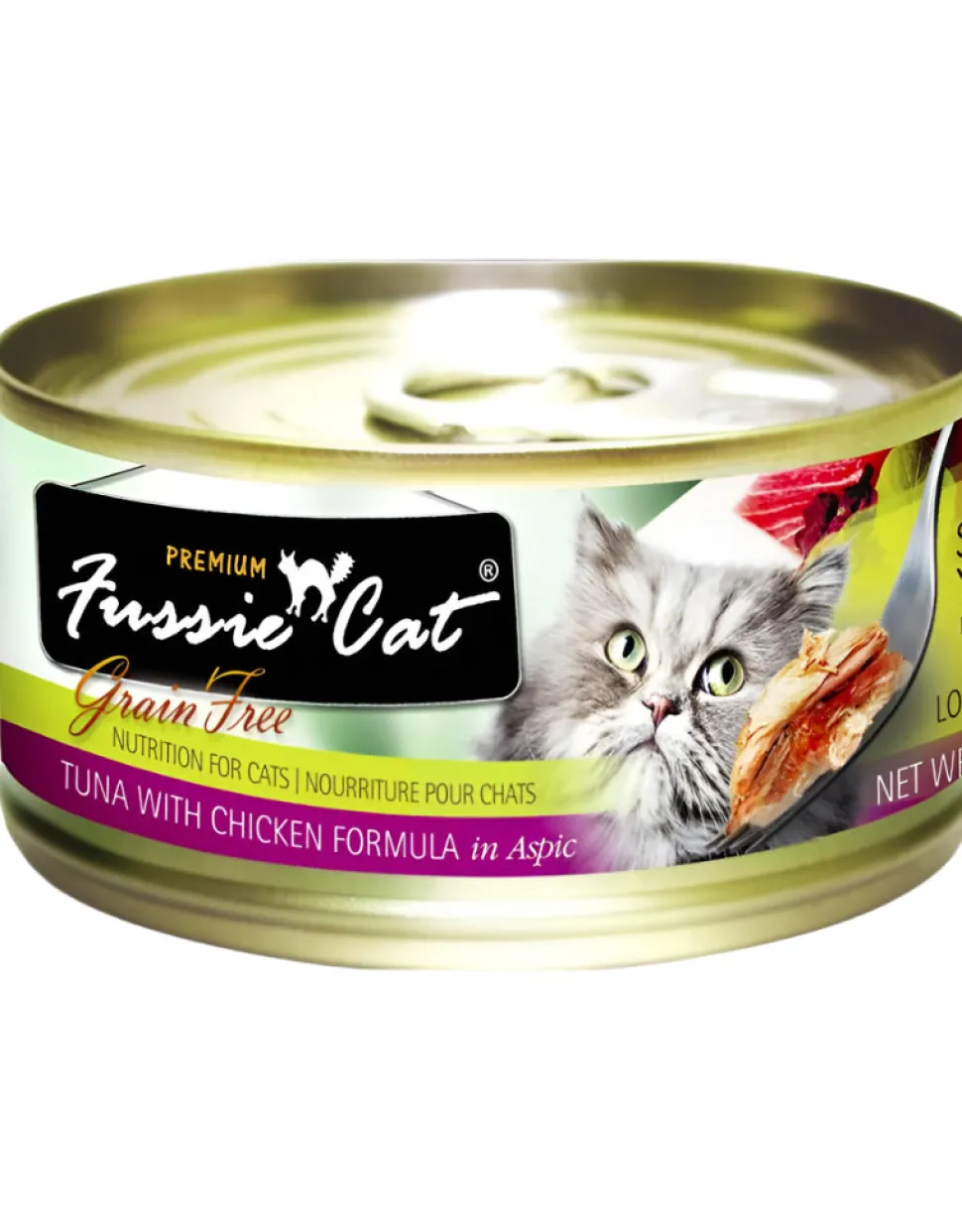 Fussie Cat Premium Tuna With Chicken Canned Cat Food - 24/5.5 oz Cans - Case of 1