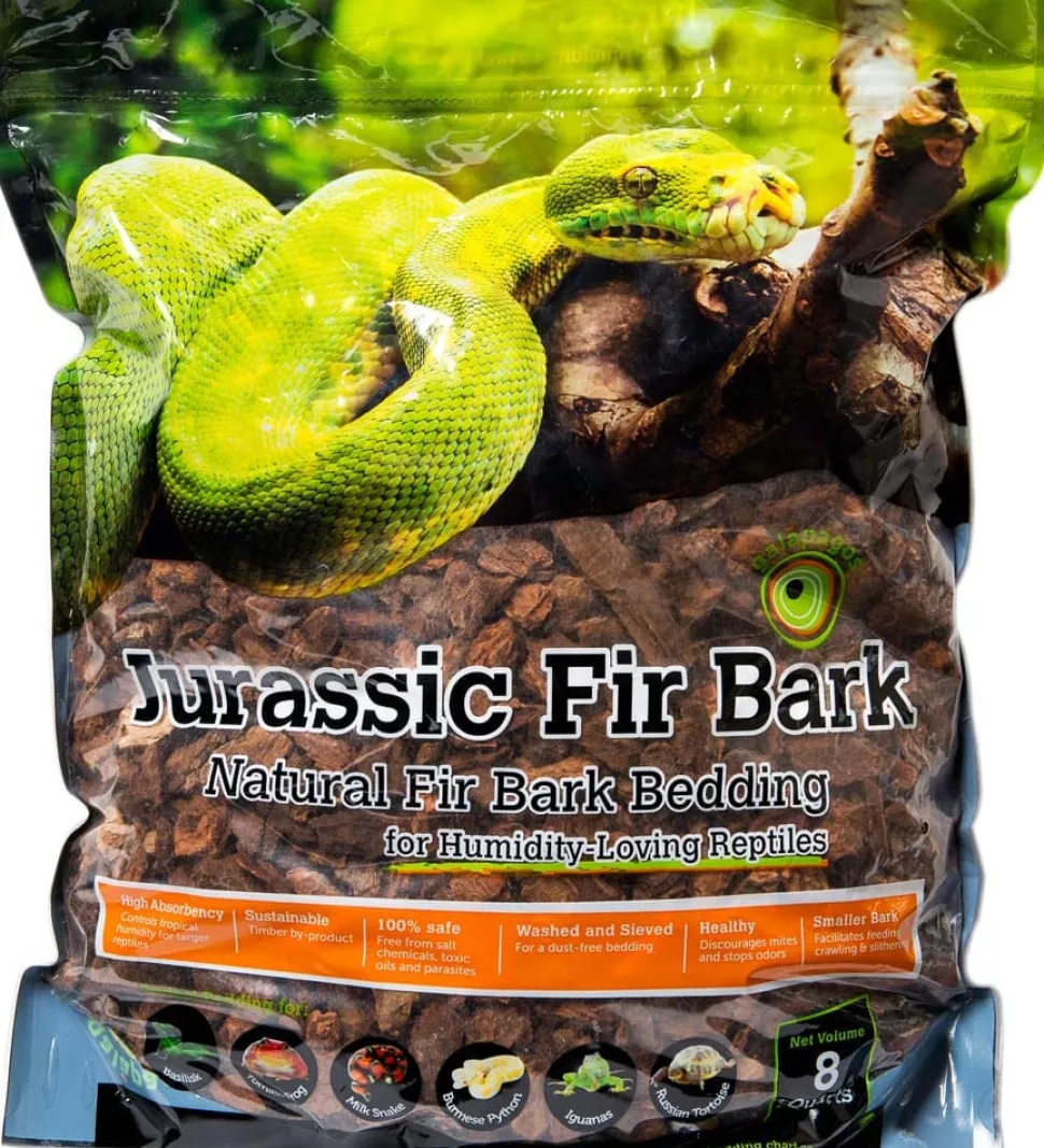 Galapagos Jurassic Fir Bark Natural Fir Bark Bedding Substrate Brown - 8 Qt
