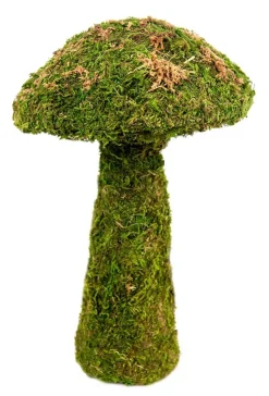 Galapagos Moss Mushroom Decorative Terrarium Ornament - Fresh Green - 11 in - Small