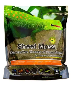 Galapagos Sheet Moss Decorative Sheet of Real Moss Substrate - Fresh Green - 8 Qt