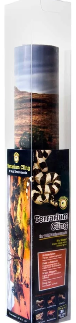 Galapagos Terrarium Cling Background Arid - 11.125 in X 36 in