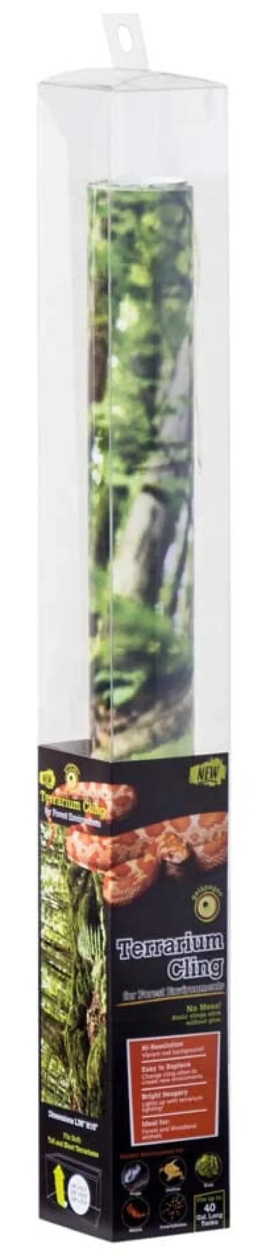 Galapagos Terrarium Cling Background Forest - 15 in X 36 in