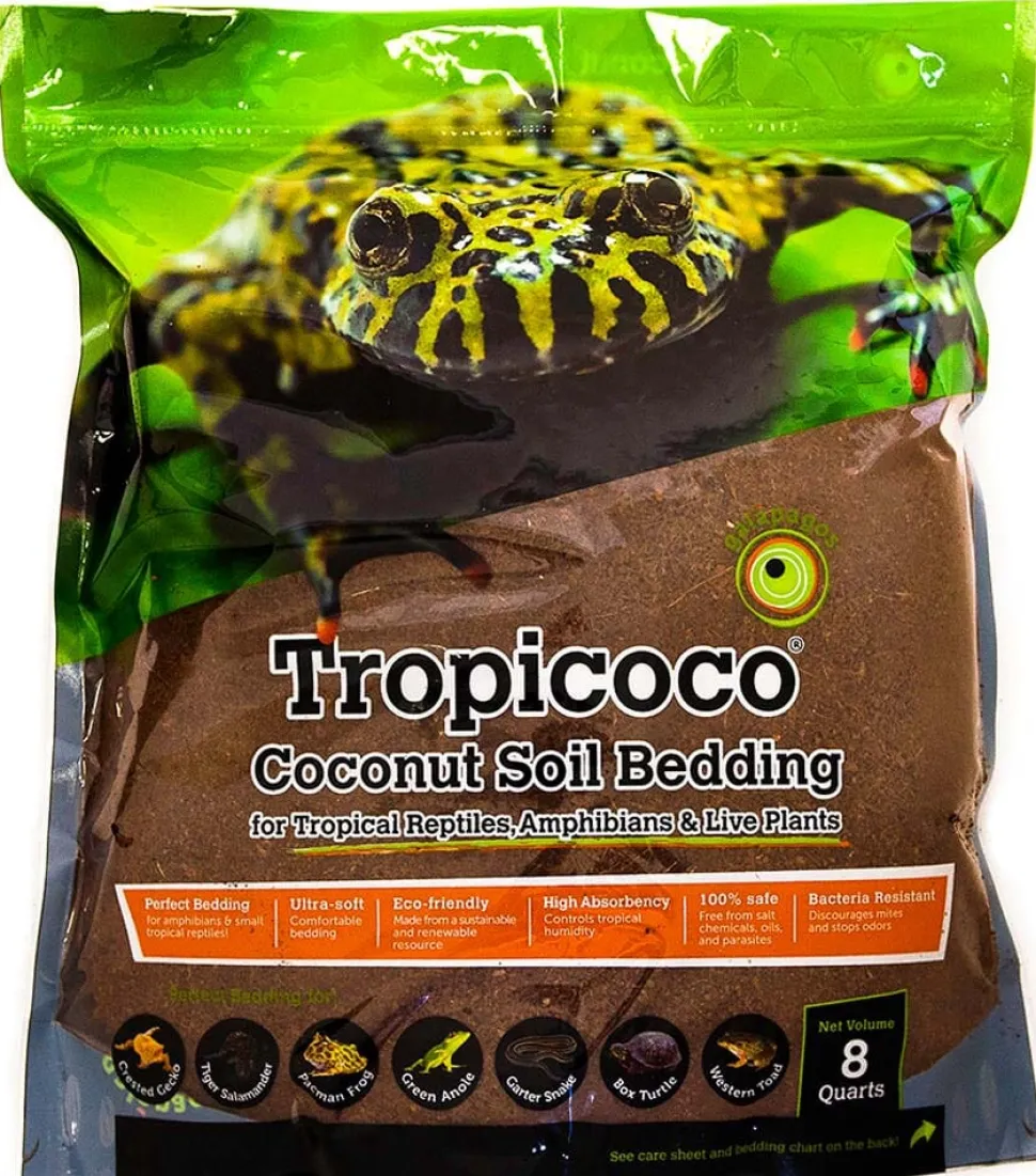 Galapagos Tropicoco Coconut Soil Bedding Substrate Pouch - Brown - 8 qt