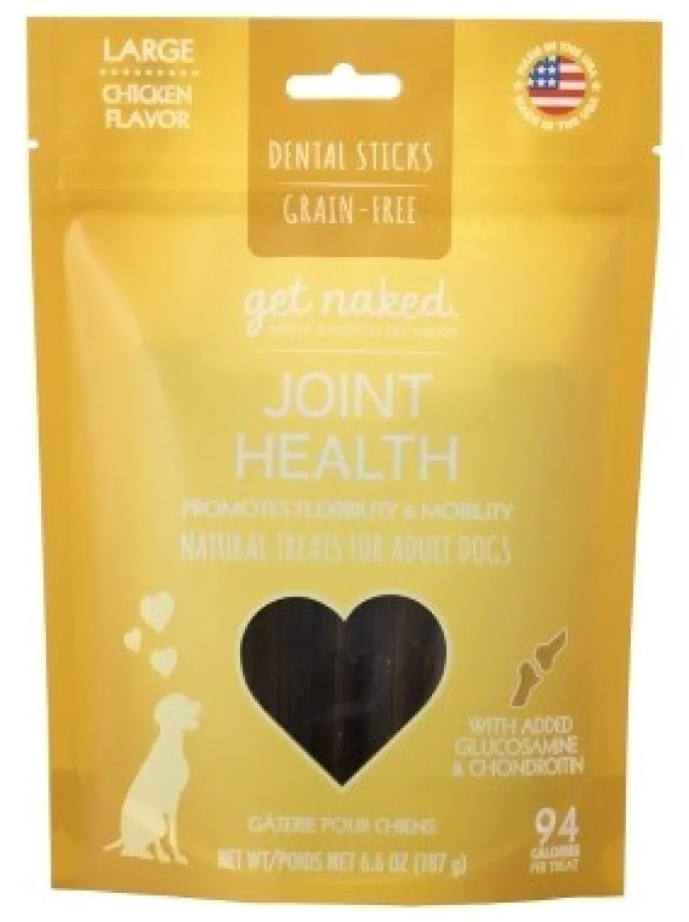 Get Naked Grain-Free Dog Chewy Stick Joint - Large - 6.6 Oz
