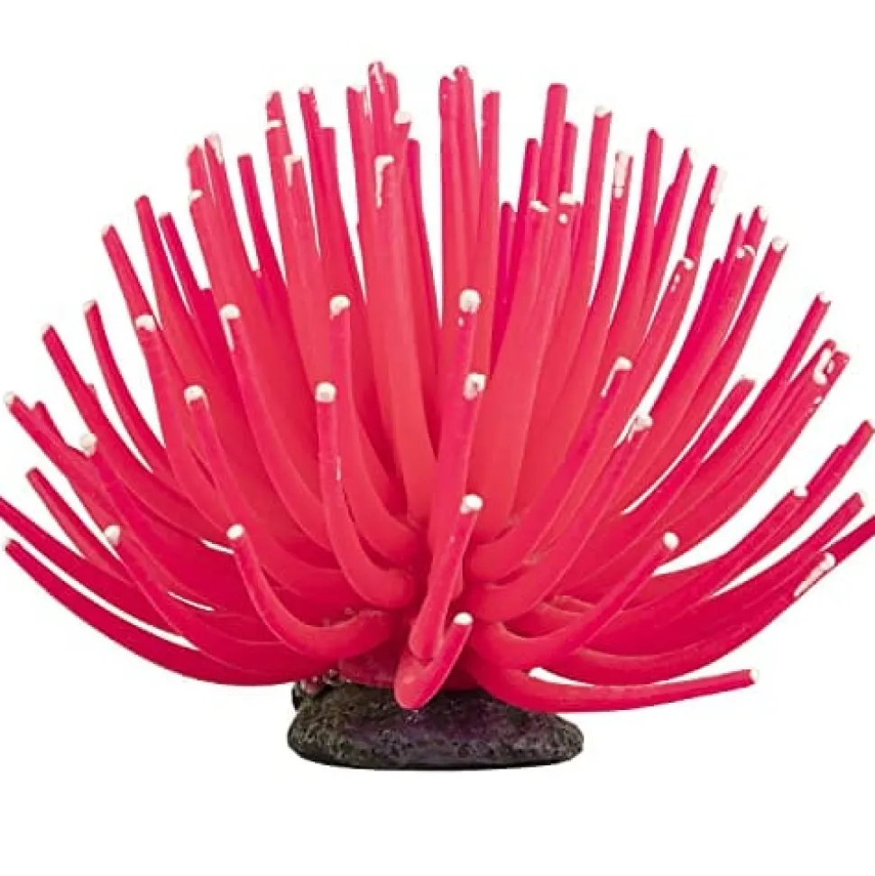 Glofish Anemone Resin Aquatics Decoration - Pink - Large