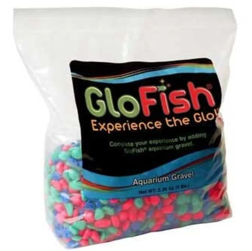 Glofish Aquarium Gravel Freshwater Gravel - Multifluorescen - 5 Lbs - 6 Pack