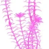 Glofish Fluorescent Single-Color Plastic Aquarium Plant - Pink - Large