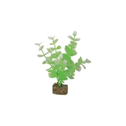 Glofish Multi-Color Plastic Aquarium Plant - Green and White - Small