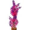 Glofish Multi-Color Plastic Aquarium Plant - Purple and Pink - Large