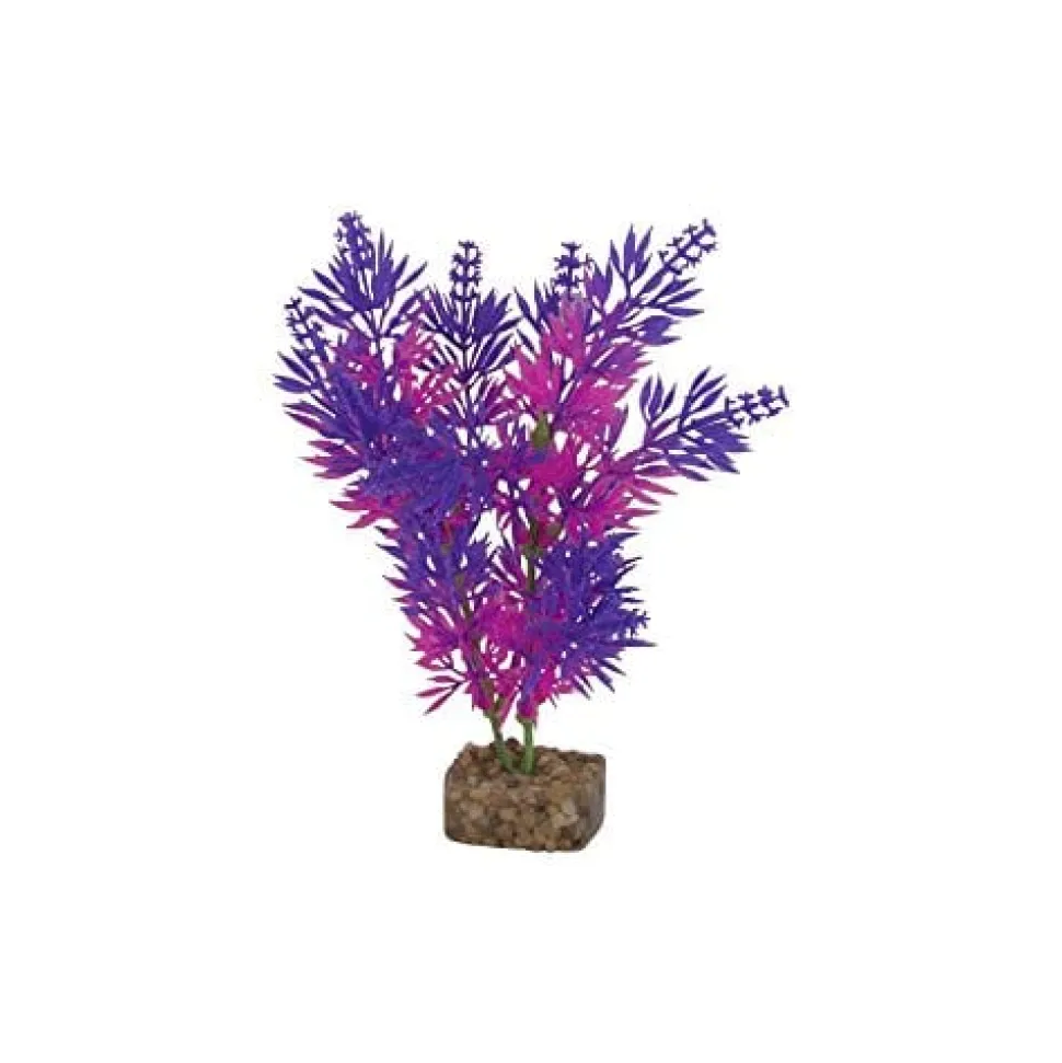 Glofish Multi-Color Plastic Aquarium Plant - Purple and Pink - Medium