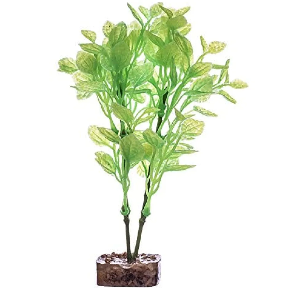 Glofish Multi-Color Plastic Aquarium Plant - Green and Yellow - Medium