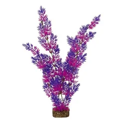 Glofish Plastic Aquarium Plant - Purple and Pink - Extra Large