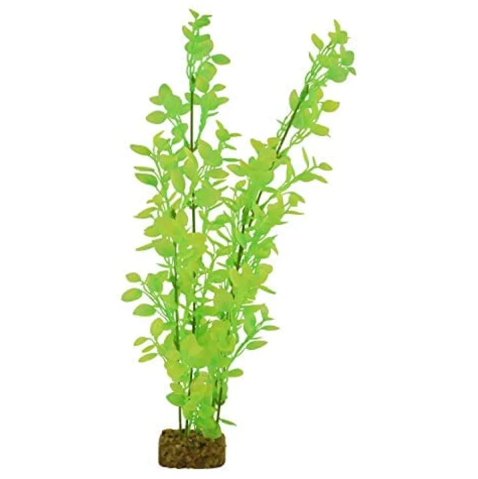 Glofish Plastic Aquarium Plant - Green and Yellow - Extra Large