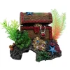 Glofish Treasure Chest Air Pump Decor Resin Aquatics Decoration