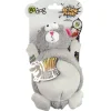 GoDog Action Battery-Free Reacting Squeaky Squirrel Plush Dog Toy - Gray