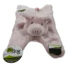 GoDog Barnyard Buddies Pig Squeak and Plush Dog Toy - Pink - Large