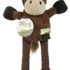 GoDog Checkers Skinny Horse Plush Dog Toy with Chew-Guard Tech - Brown - Mini