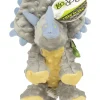 GoDog Dino Frillz Triceratops Squeak and Plush Dog Toy with Chew-Guard Tech - Gray - Large