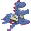 GoDog Dragon Squeak and Plush Dog Toy with Chew-Guard Tech - Blue - Large