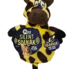 GoDog Hear Doggy Flattie Giraffe Silent Squeak Dog Toy with Chew-Guard Tech - Large