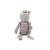 GoDog Mopz Donkey Squeak and Plush Dog Toy with Chew-Guard Tech - Gray