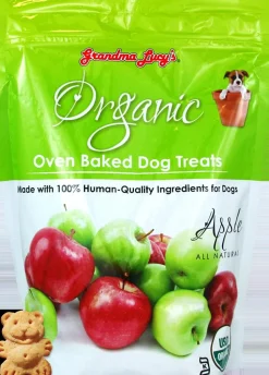 Grandma Lucy's Organic Apple Baked Dog Treats - 14 oz Bag