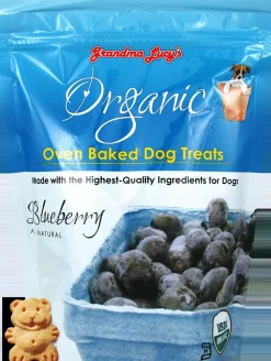 Grandma Lucy's Organic Blueberry Baked Dog Treats - 14 oz Bag