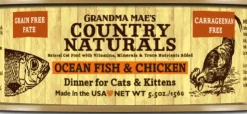 Grandma Mae's Country Naturals Cat Pate Grain-Free Ocean Fish and Chicken - 5.5 Oz - Case of 24