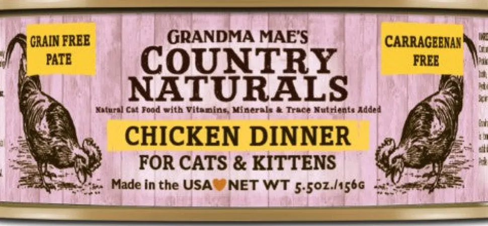 Grandma Mae's Country Naturals Cat Pate Grain-Free Chicken - 5.5 Oz - Case of 24