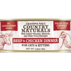 Grandma Mae's Country Naturals Cat Chunk Grain-Free Beef Chicken - 2.8 Oz - Case of 24