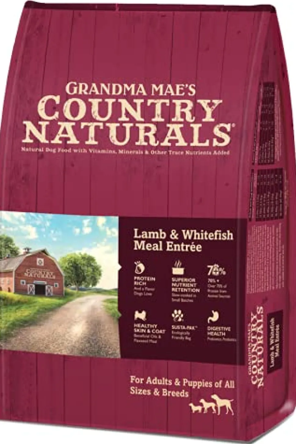 Grandma Mae's Country Naturals Dog Lamb Whitefish Meal - 4 lbs