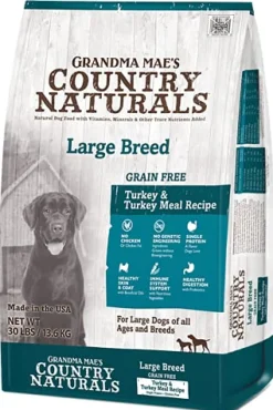 Grandma Mae's Country Naturals Dog Large Breed Limited Ingredient Diet Grain-Free Turkey - 14 lbs