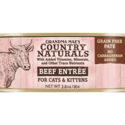 Grandma Mae's Country Naturals Cat Pate Grain-Free Beef - 2.8 Oz - Case of 24
