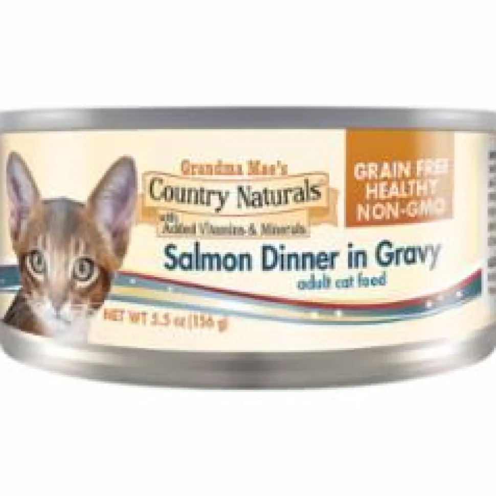 Grandma Mae's Country Naturals Cat Grain-Free Salmon - 5.5 Oz - Case of 24