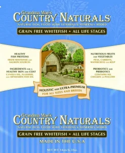 Grandma Mae's Country Naturals Dog Grain-Free Whitefish - 14 lbs