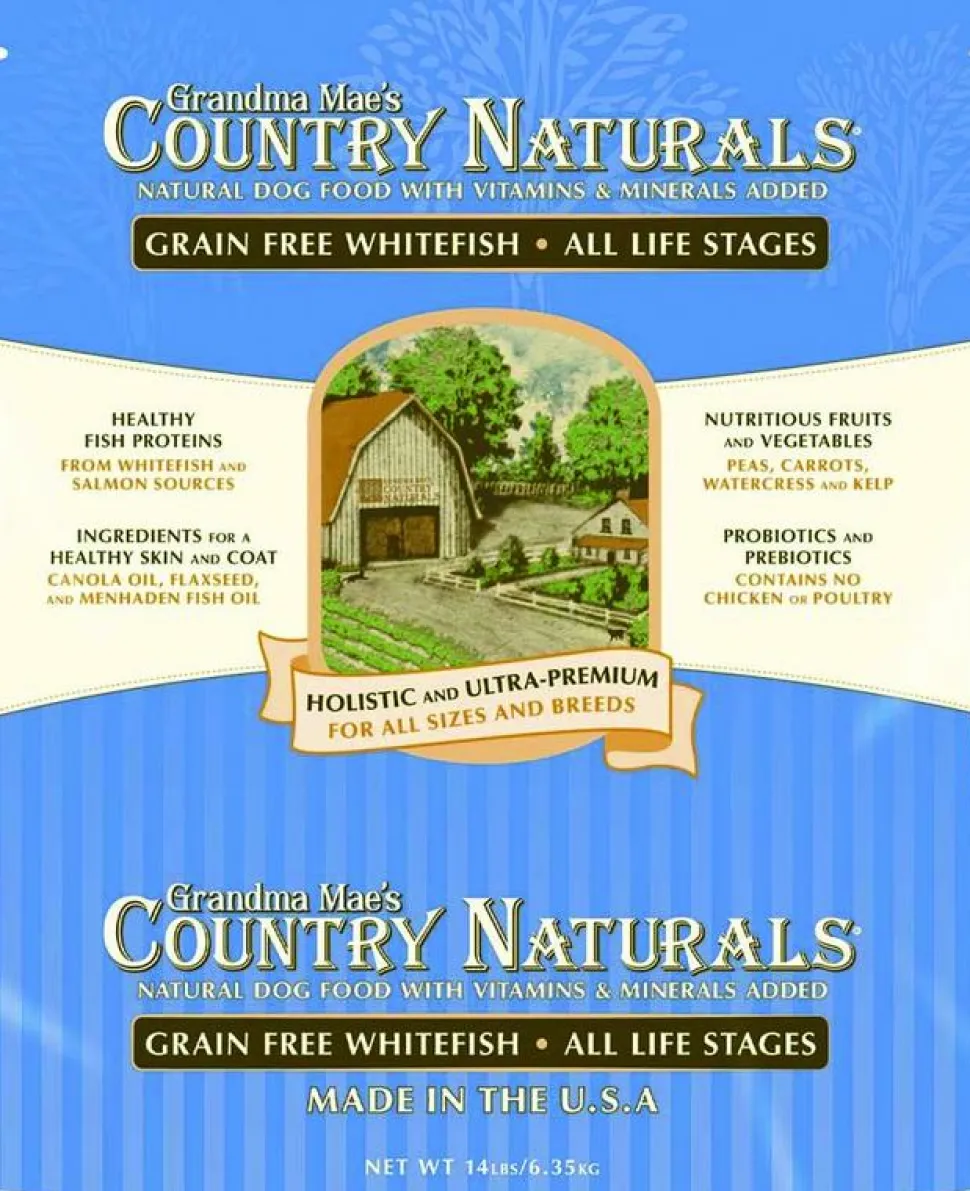 Grandma Mae's Country Naturals Dog Grain-Free Whitefish - 14 lbs