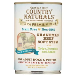 Grandma Mae's Country Naturals Dog Ultra Grain-Free Beef - 13.2Oz - Case of 12
