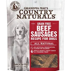 Grandma Mae's Country Naturals Dog Sausage Beef - 5 Oz