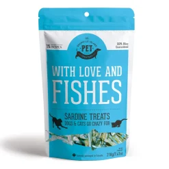 Granville Island Pet Treatery Sardines Dehydrated Dog and Cat Treats - Large 7.41 oz Bag