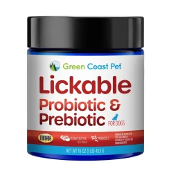 Green Coast Pet Lickable Actives Prebiotic and Probiotic Peanut Butter Spread Dog Treat - 16 Oz