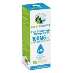 Green Coast Pet 100mg Full Spectrum Tincture CBD Dog Supplement - 1 Oz