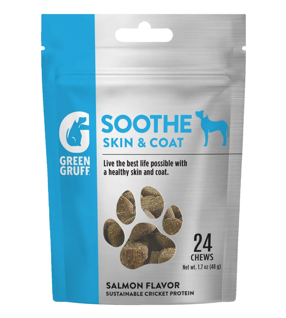 Green Gruff Soothe Skin & Coat Dog Supplements - 24 Count