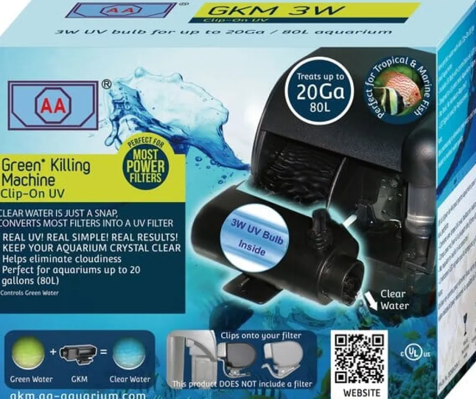 Green Killing Machine Clip-On Aquatic UV Sterilizer Kit - 3 Watt - 20 Gal