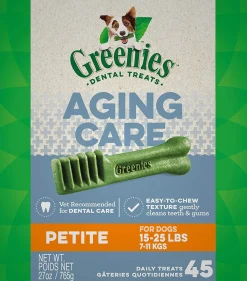 Greenies Aging Care Petite Tub Treat Pack Dental Dog Treats - 27 oz