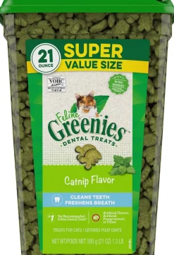 Greenies Feline Catnip Dental Cat Treats - 21 oz