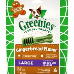 Greenies Gingerbread Soft and Chewy Dog Treats - Large - 6 Oz