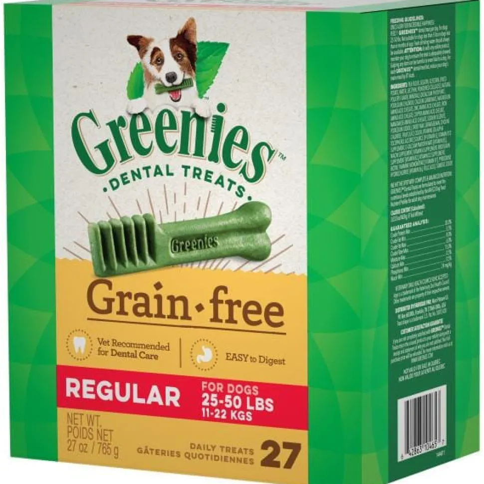 Greenies Grain Free Regular Tub Treat Pack Dental Dog Treats - 27 oz
