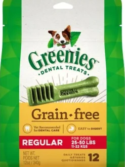 Greenies Grain Free Regular Treat Pack Dental Dog Treats - 12 oz
