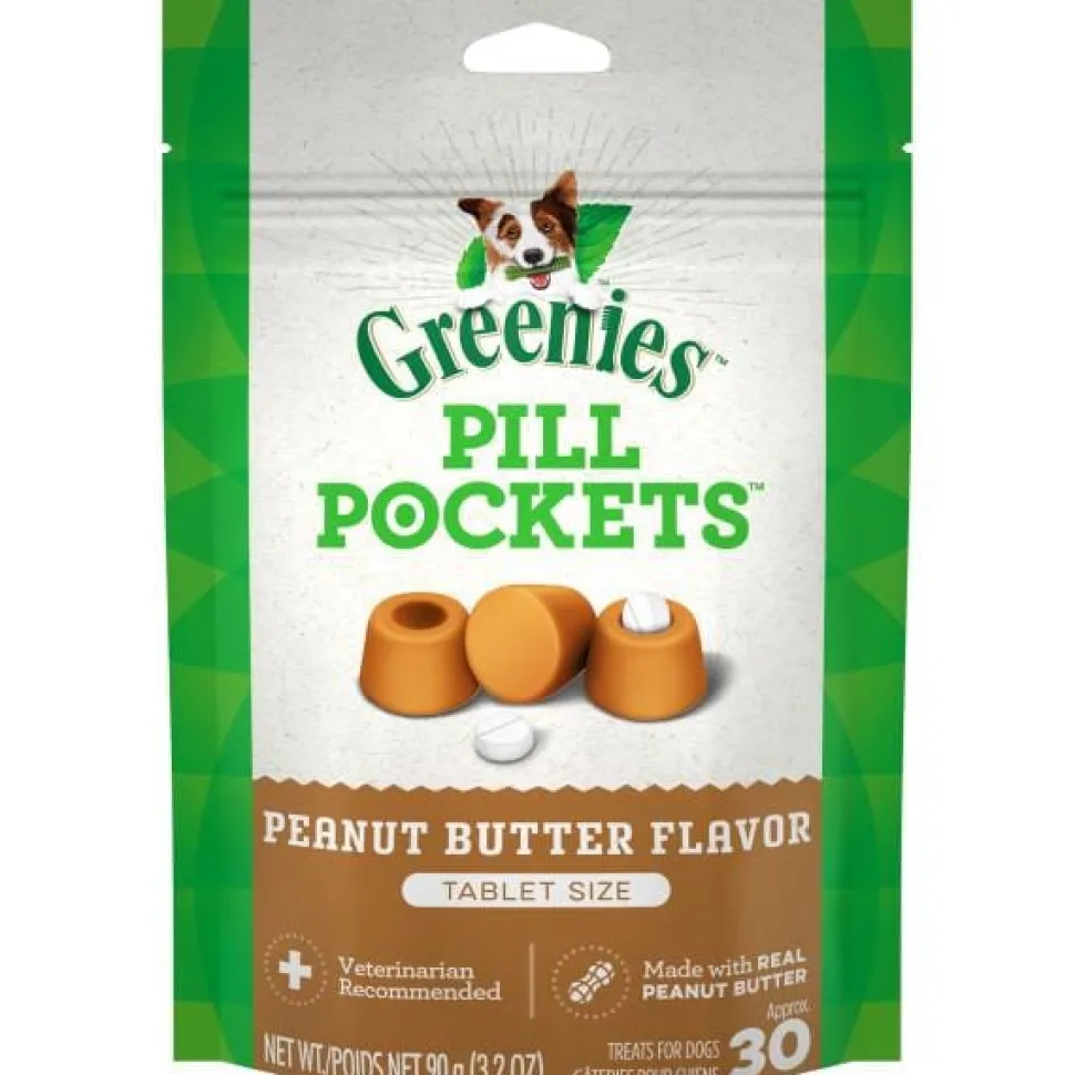 Greenies Pill Pockets for Dogs Peanut Butter Tablet - 3.2 oz - 30 Count