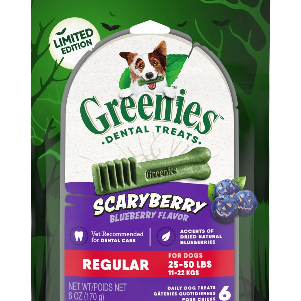 Greenies ScaryBerry Blueberry Flavored Dental Dog Treats - Regular - 6 Oz